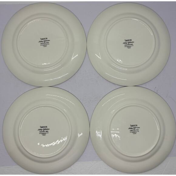 Christopher Radko Holiday Celebration Christmas Ornaments Canapé Plates 6” - Picture 2 of 5